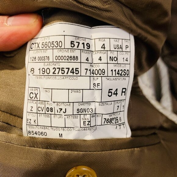 Ermenegildo Zegna Trofeo Tweed Wool Blend EU 54 Sport Coat Blazer Size Large - Picture 8 of 13